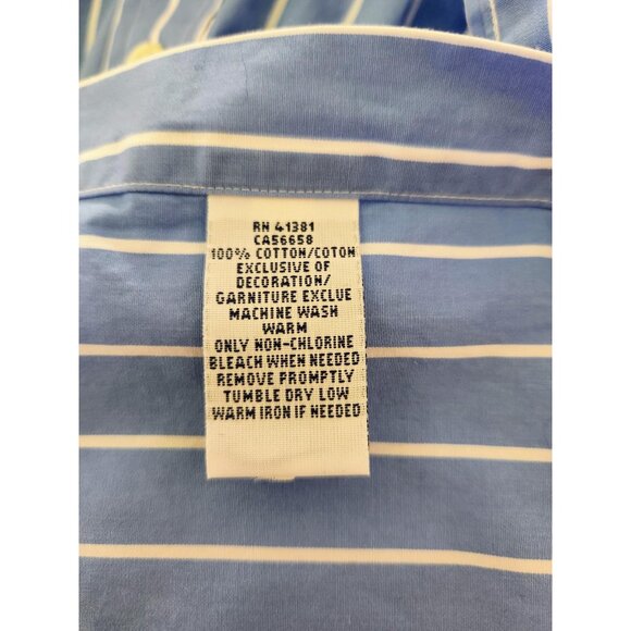 Mens Ralph Lauren Blue Label Striped Dress Shirt Size XL - Picture 7 of 7